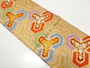 アンティーク　毘沙門亀甲に花模様織り出し袋帯（材料）